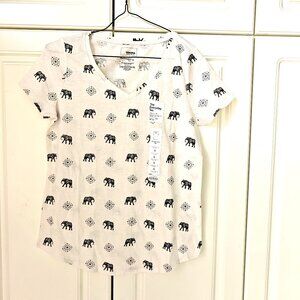 Sonoma Everyday Elephant Tee, Size Small, NWT